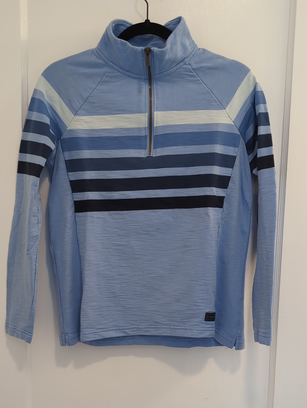 L.L.Bean Light Blue Pullover with Navy Trim